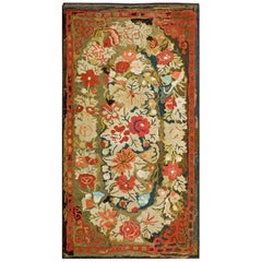 Antique American Hooked Rug 3' 0" x 5' 2" 