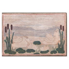 Antique American Hooked Rug 2' 2" x 3' 2"