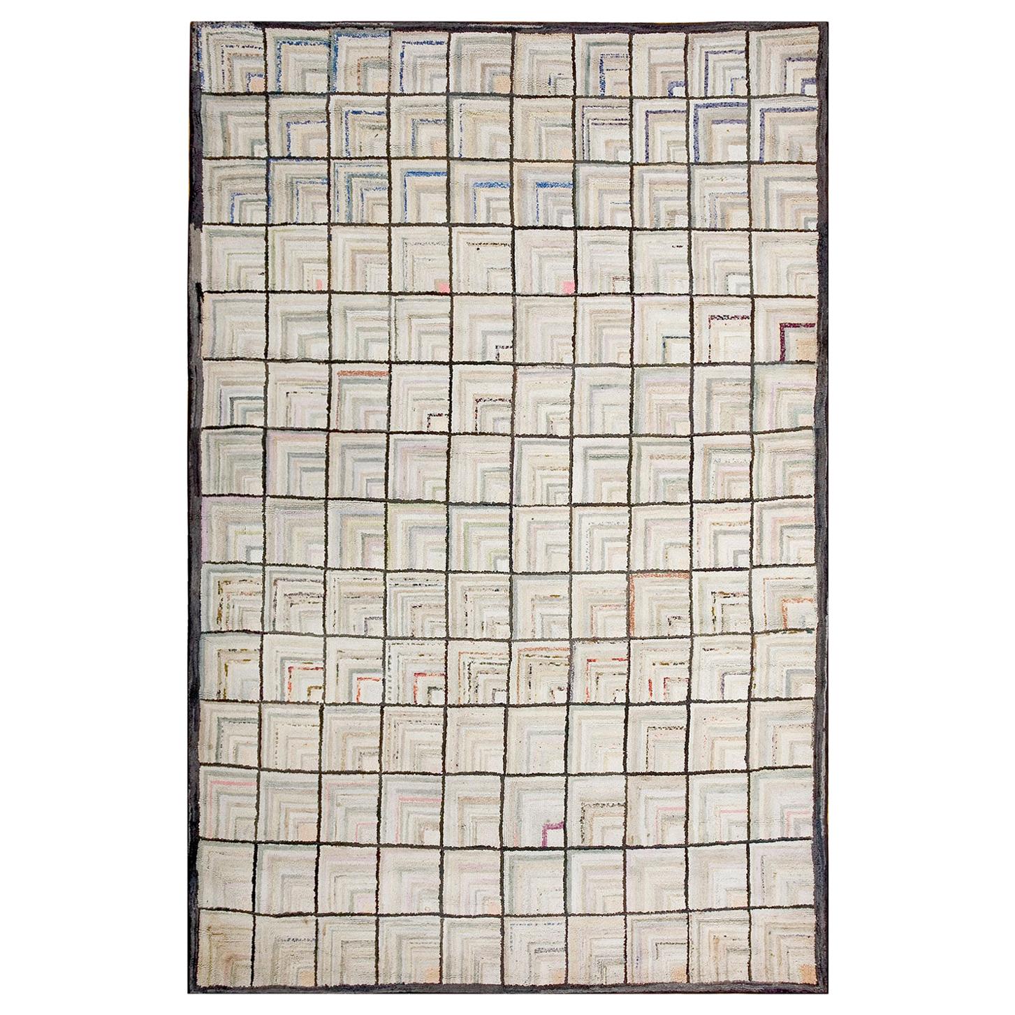 Early 20th Century American Hooked Rug ( 6' x 9'3" - 183 x 282 ) For Sale