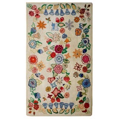 Antique American Hooked Rug 3' 10" x 6' 6"