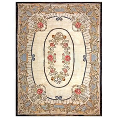 Antique American Hooked Rug 8' 1" x 11' 8"