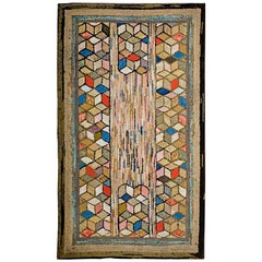 Antique American Hooked Rug 3' 6" x 5' 0" 