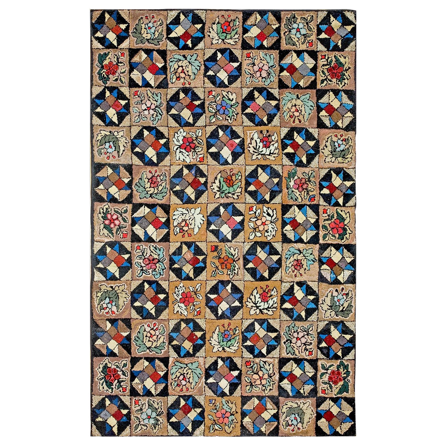Tapis à capuche américain ancien