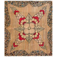Antique American Hooked Rug 3' 0" x 3' 5"