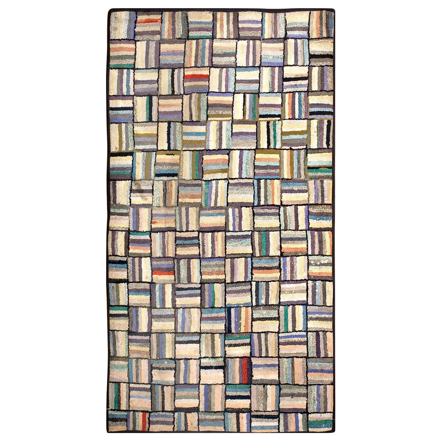 Early 20th Century American Hooked Rug ( 3'2" x 6' - 97 x 183 )