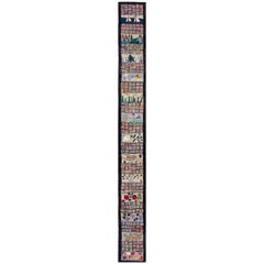 1930s Pictorial American Hooked Rug Runner ( 2' x 19' - 61 x 579 )