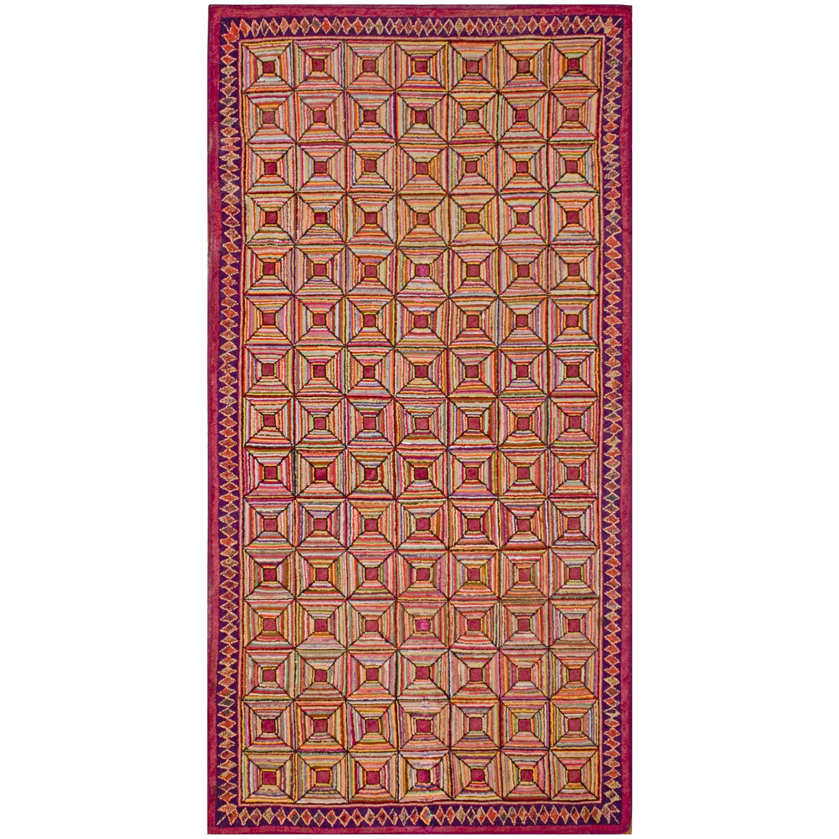 Tapis à capuche américain ancien