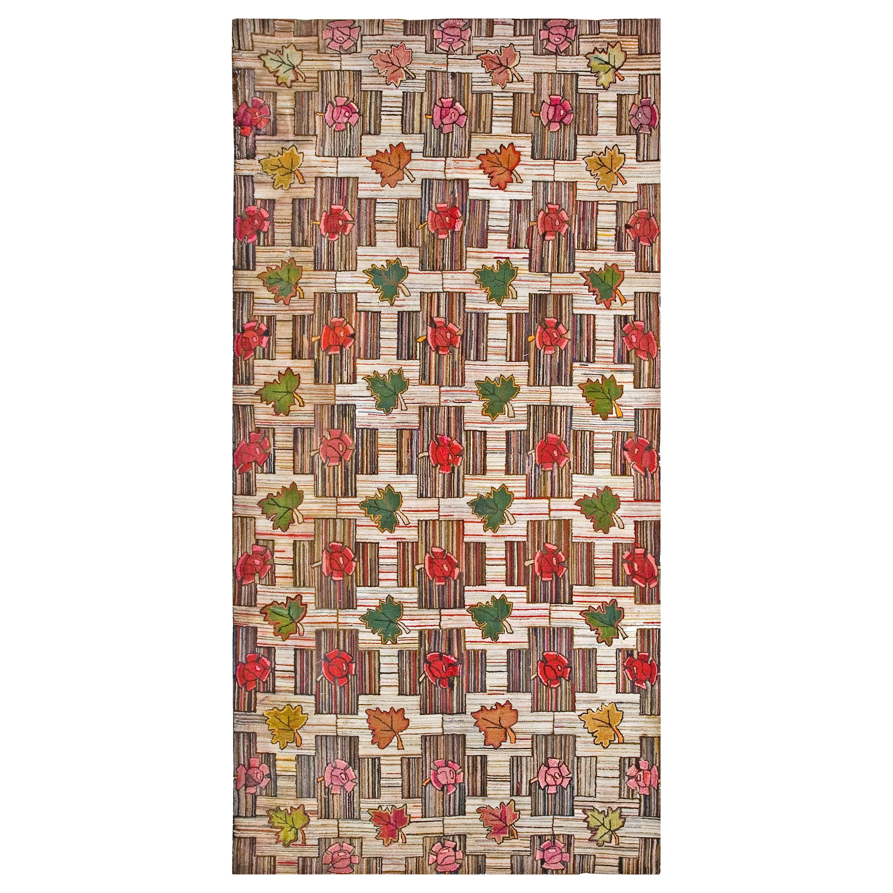 Early 20th Century American Hooked Rug ( 5'10" x 11'10" - 178 x 360 ) For Sale