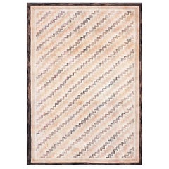 Tapis crocheté américain du début du 20ème siècle ( 4'5" x 6'4" - 134 x 194 )