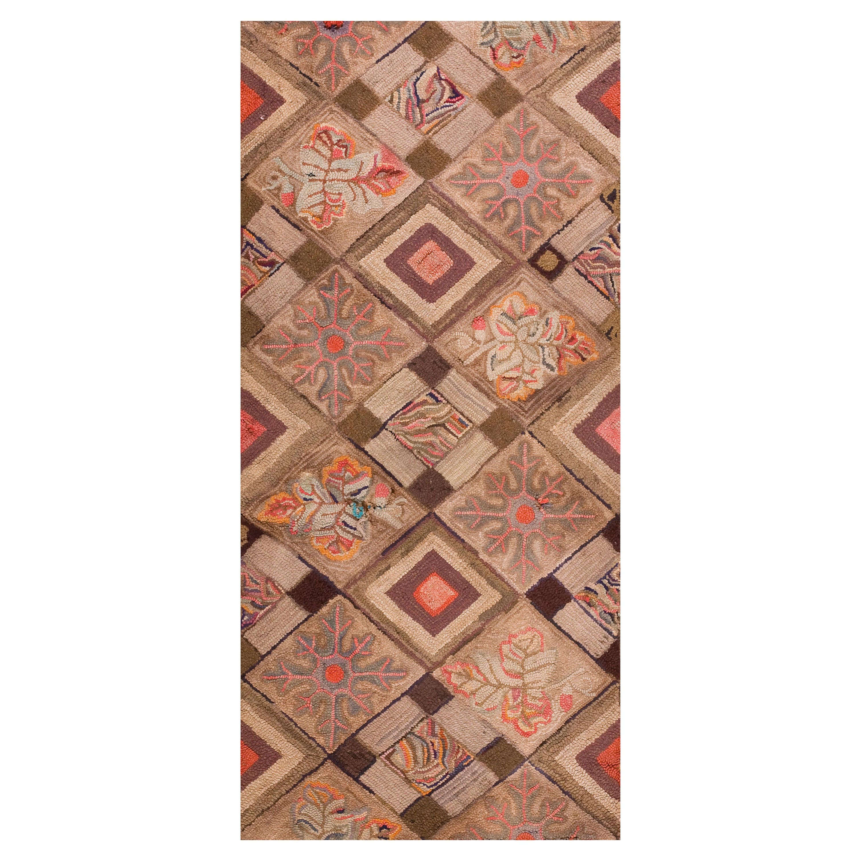 Antique American Hooked Rug