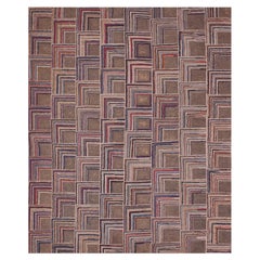 Amerikanischer Hakenteppich des frühen 20. Jahrhunderts ( 4'8" x 5'6" - 143 x 168 ) 