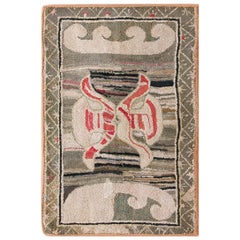 Antique American Hooked Rug 2' 0" x 2' 10" 