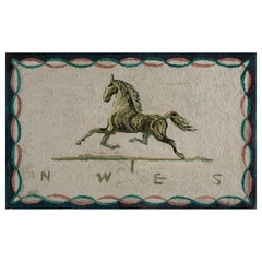 Antique American Hooked Rug