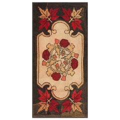 Tapis à capuche américain ancien 2'8 po. x5'0 po.