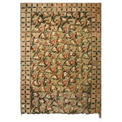 Tapis crocheté américain ancien