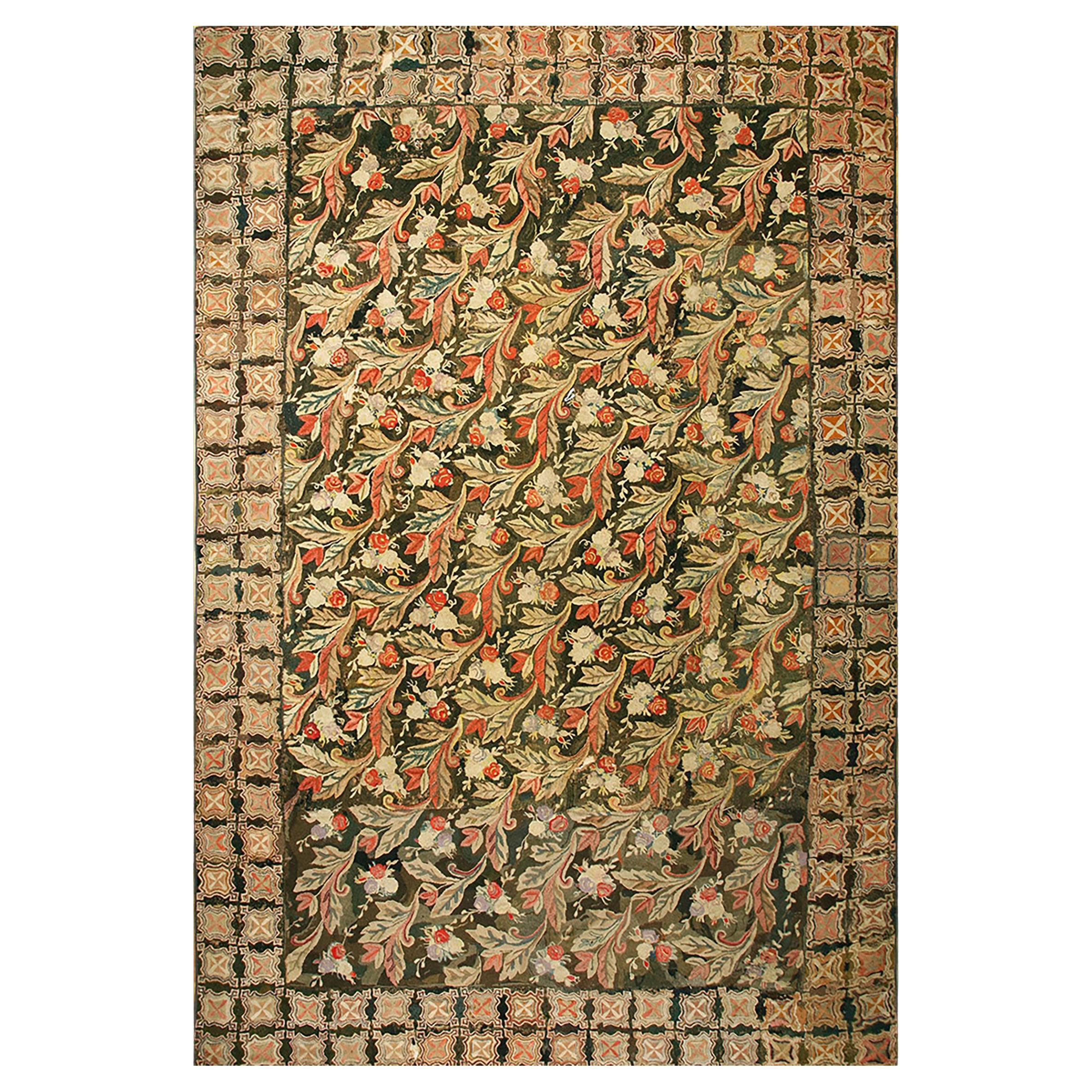 19th Century American Hooked Rug
