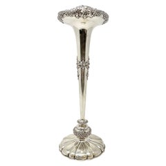 Antique American "Howard & Co." Sterling Silver Trumpet Bud Vase Circa 1870-1880