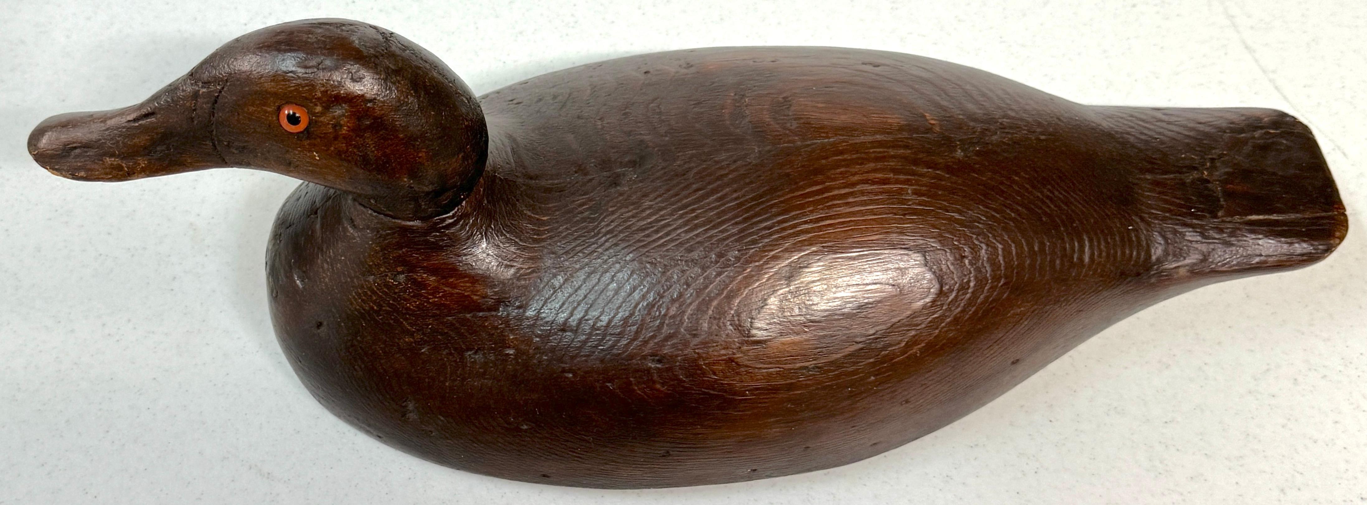 Antiker amerikanischer Jagd Canvasback Decoy Signiert C. A Locart & J.G. im Angebot 5