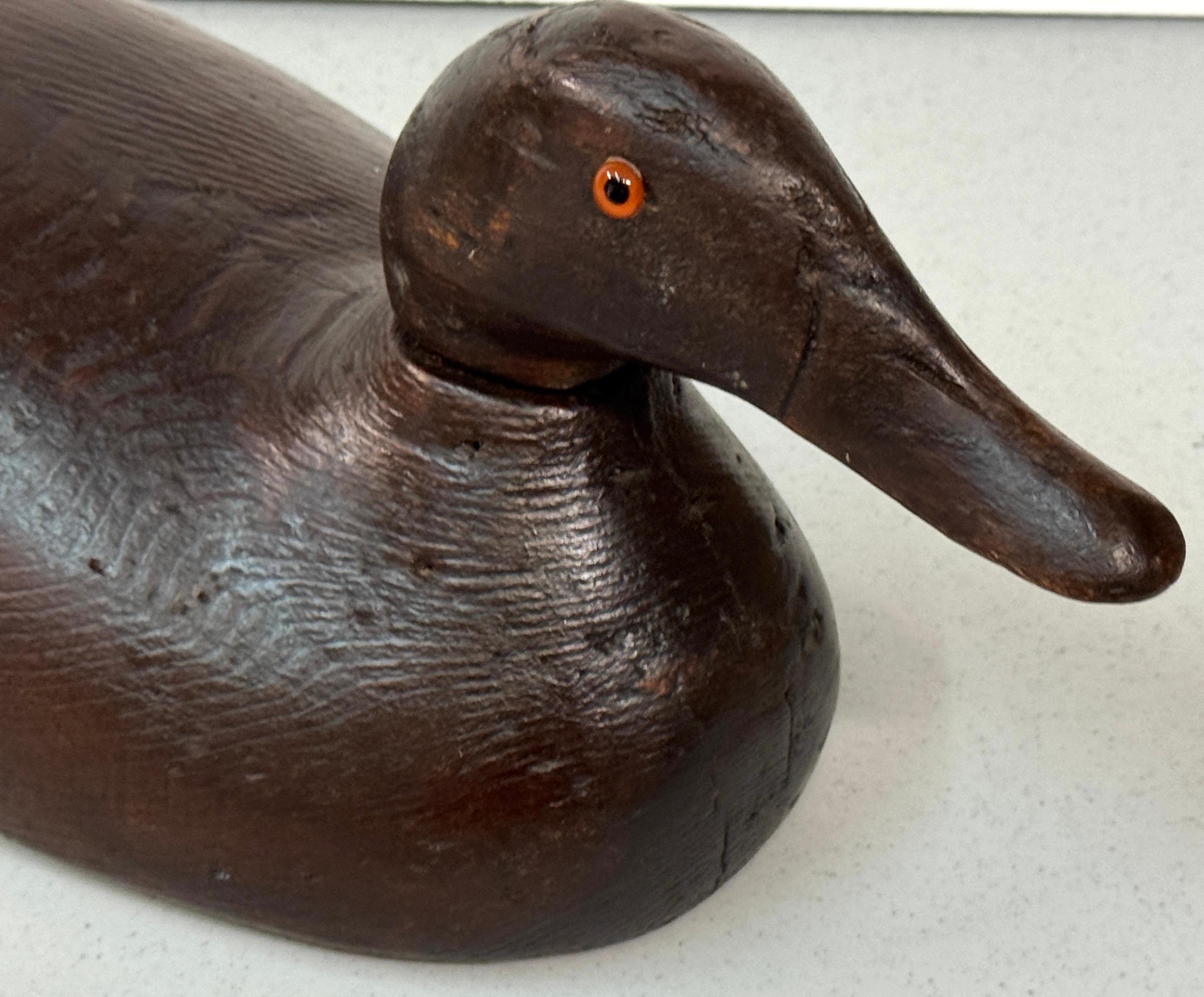 Antiker amerikanischer Jagd Canvasback Decoy Signiert C. A Locart & J.G. im Angebot 6