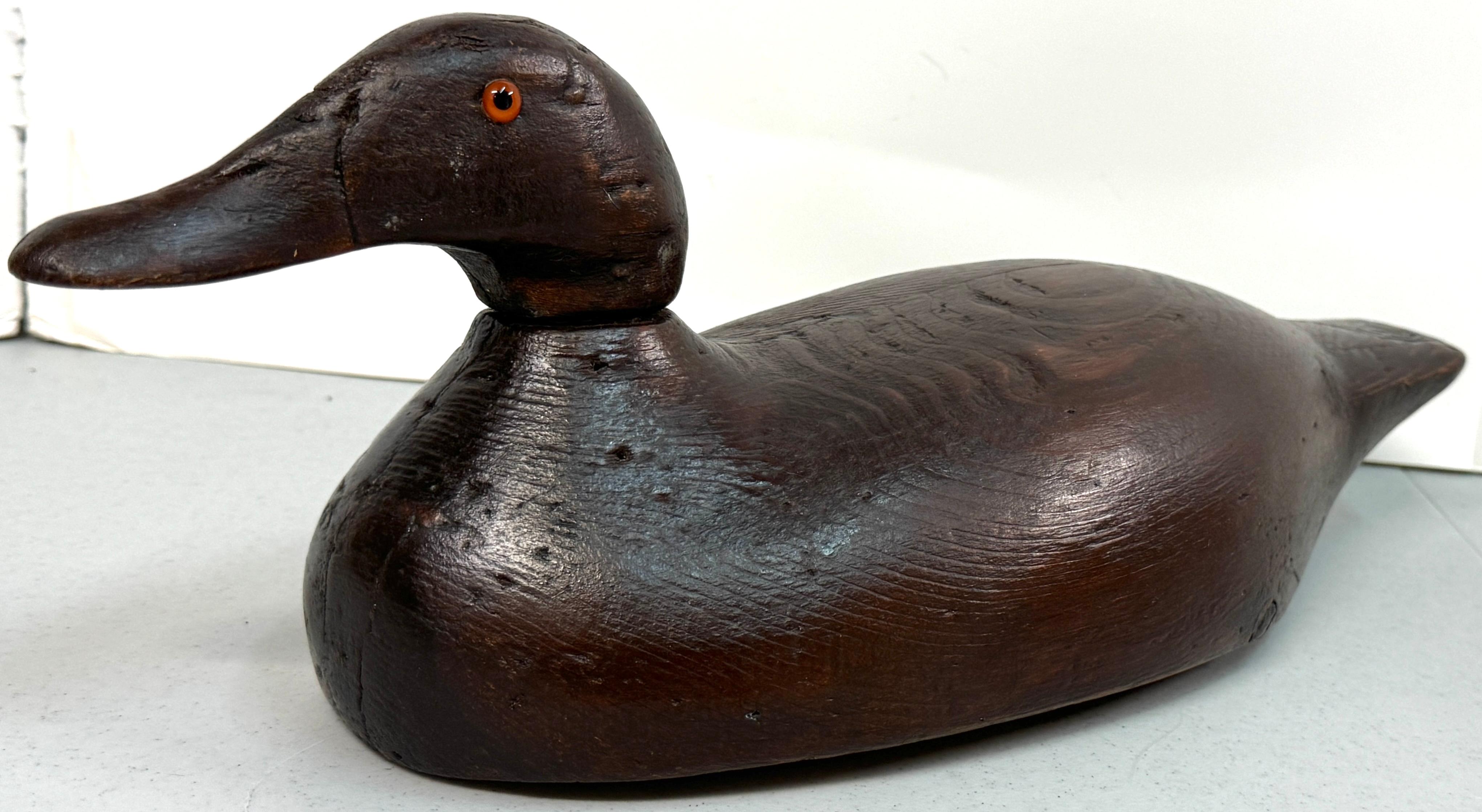 Antiker amerikanischer Jagd Canvasback Decoy Signiert C. A Locart & J.G. im Angebot 7