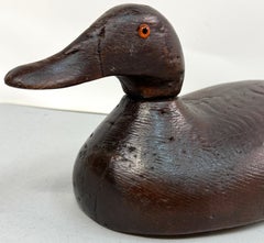 Antique American Hunting Canvasback Decoy Signed C. A Locart & J.G.