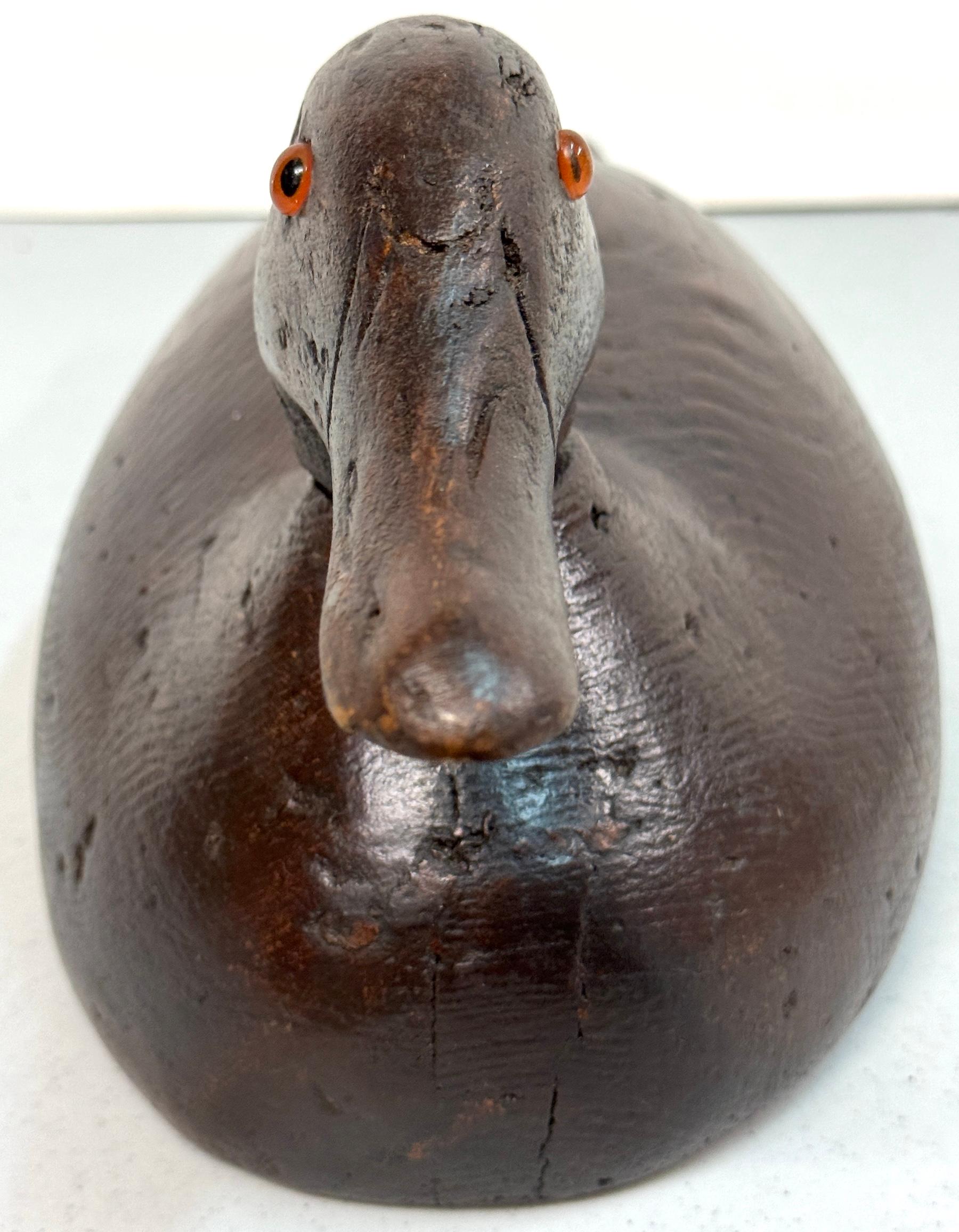 Antiker amerikanischer Jagd Canvasback Decoy Signiert C. A Locart & J.G. (Volkskunst) im Angebot