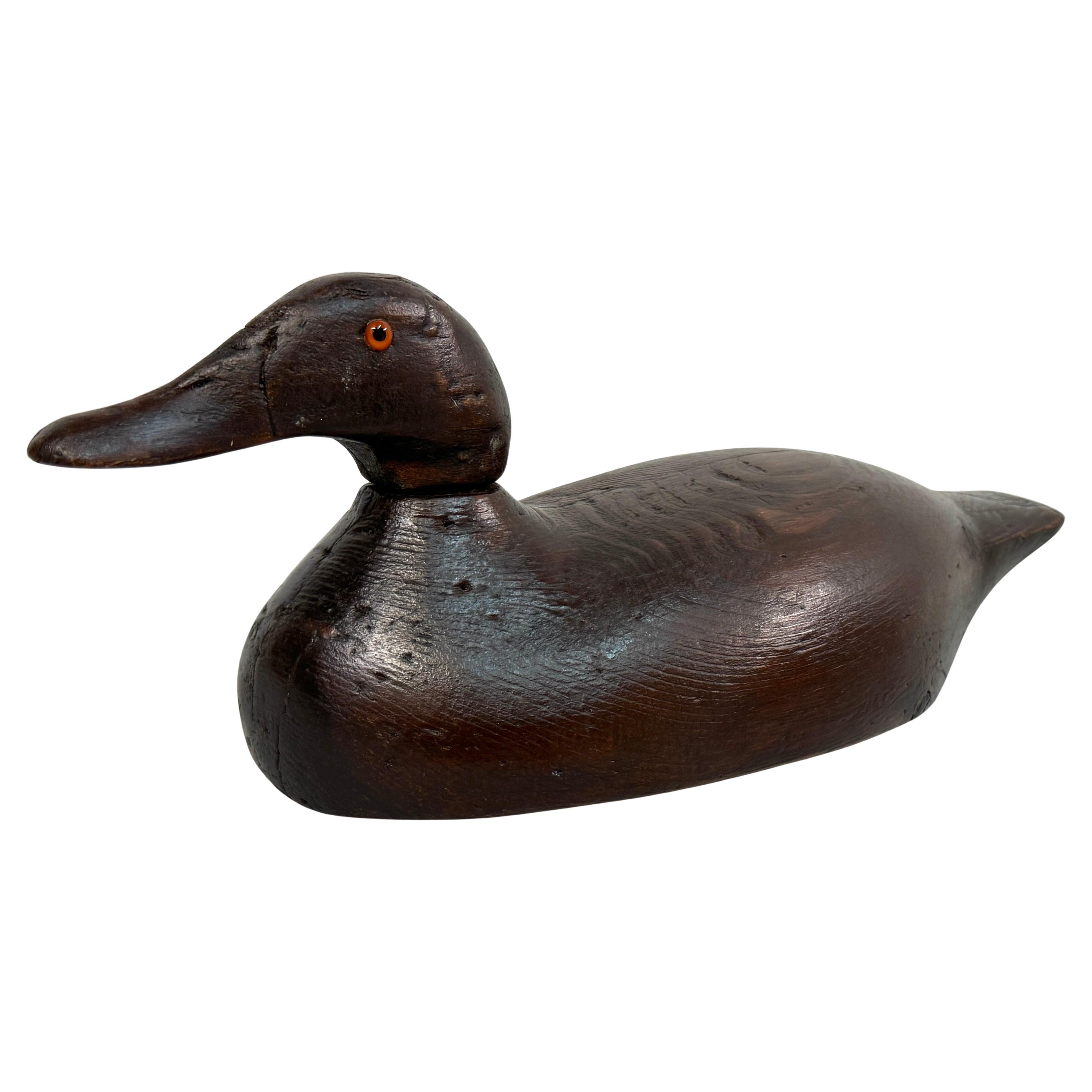 Antique American Hunting Canvasback Decoy Signed C. A Locart & J.G.