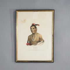 Antique American Indian Lithographs Published by J.T. Brown Philadelphia 19th C