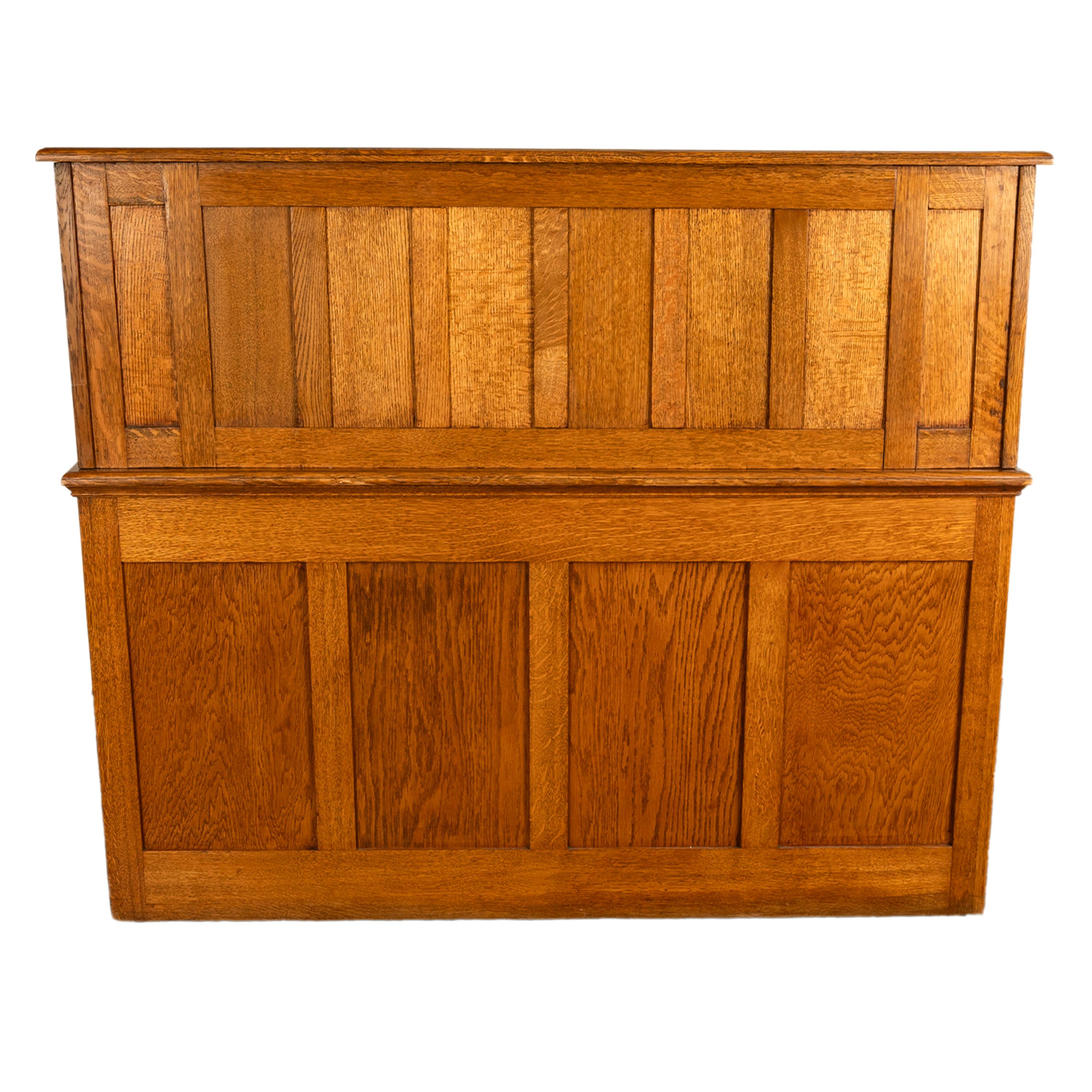 Antique American Indianapolis Cabinet Co. Oak S Curve Tambour Roll Top Desk 1890 11
