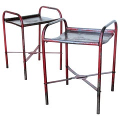 Antique American Industrial Iron Tables