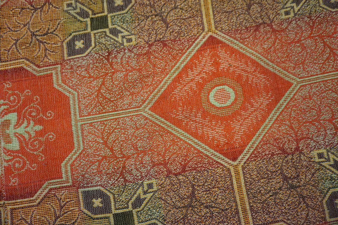 Amerikanischer Ingrain-Teppich des 19. Jahrhunderts ( 7'7