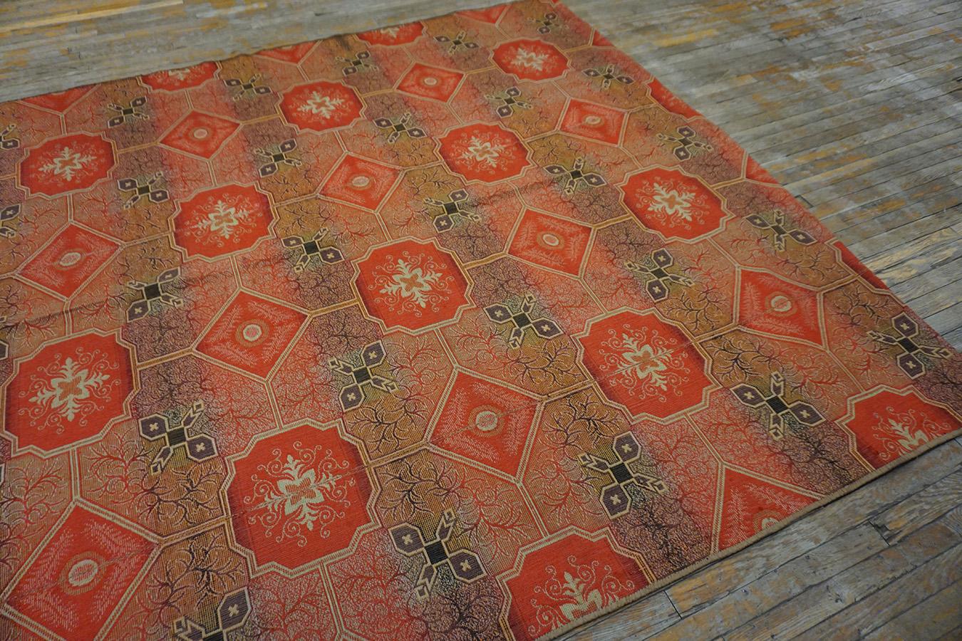 19th Century American Ingrain Carpet ( 7'7