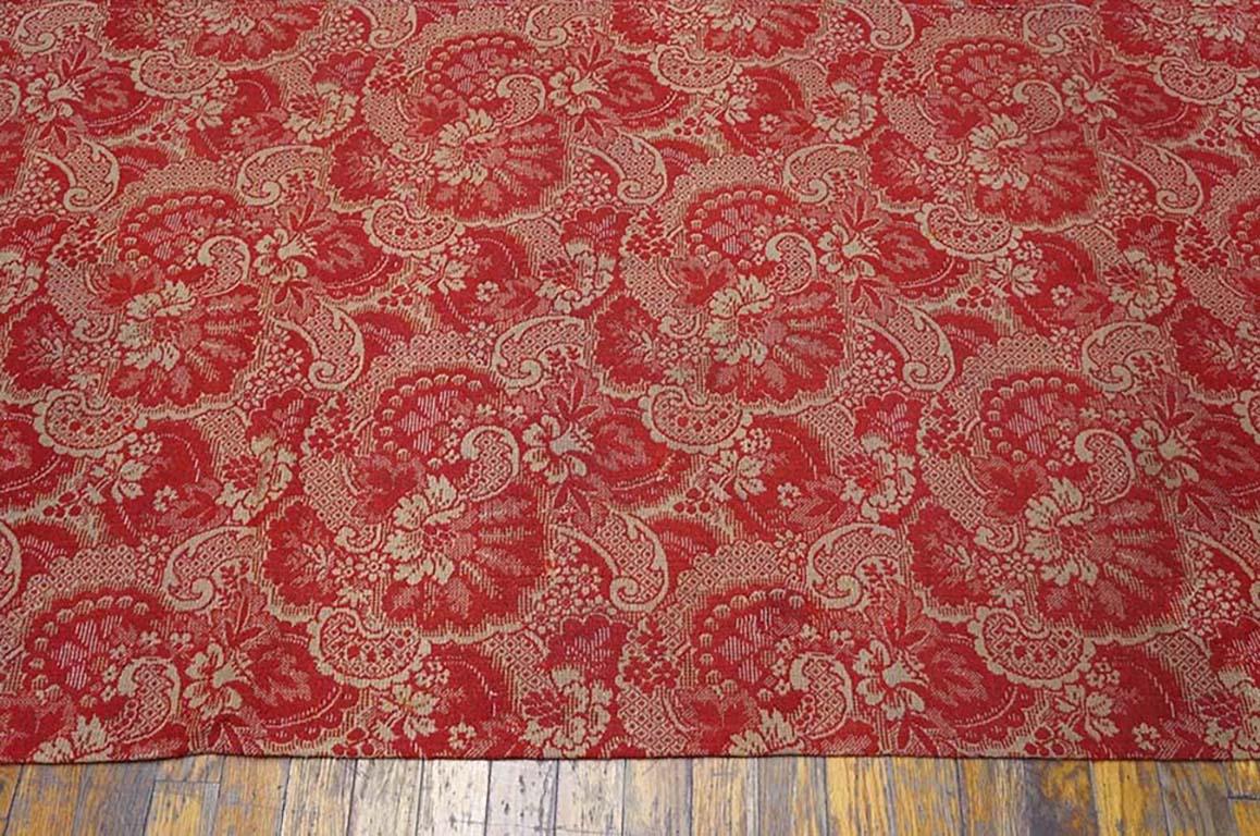 Early 20th Century Late 19th Century American Ingrain Carpet ( 10'6