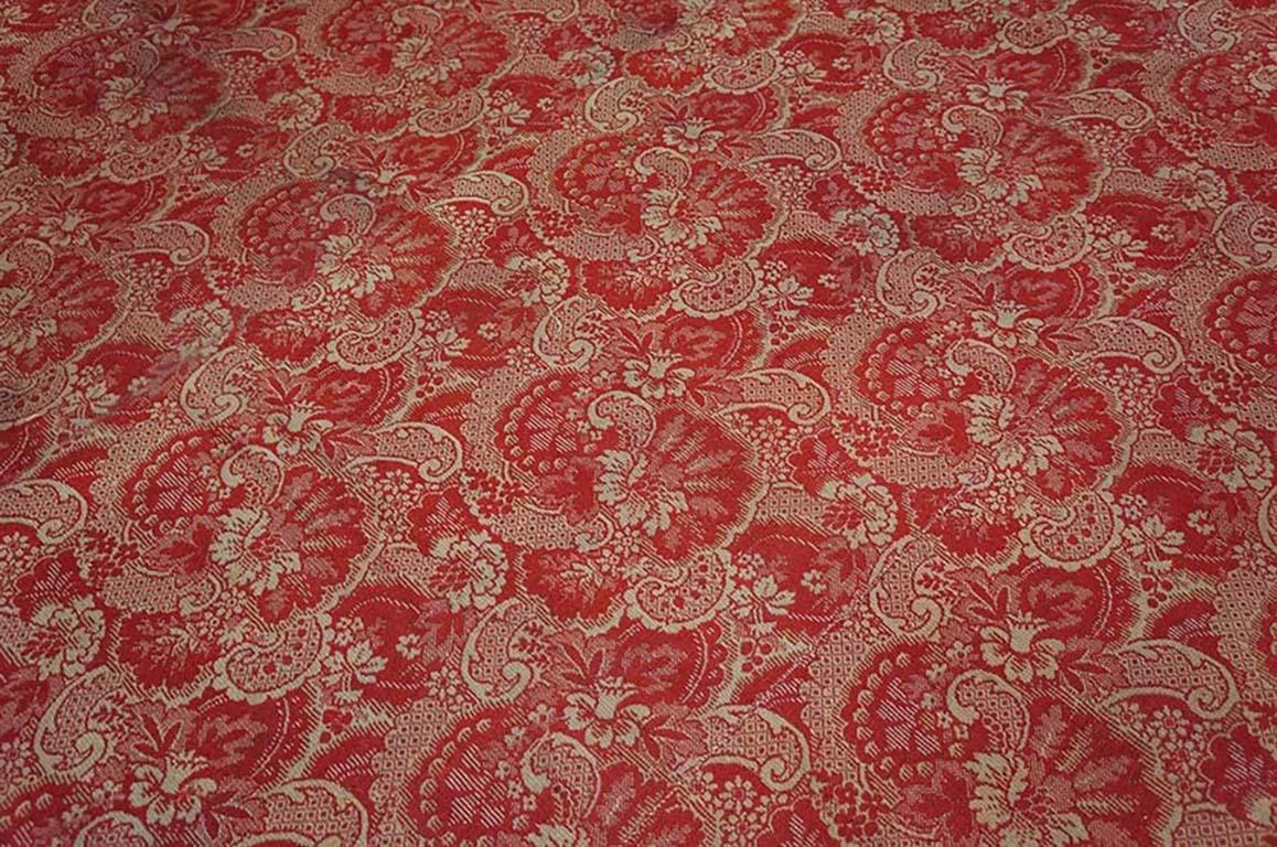 Wool Late 19th Century American Ingrain Carpet ( 10'6