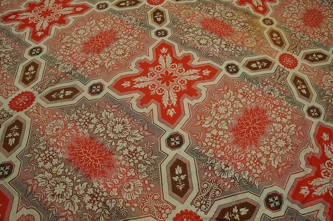 Mid 19th Century American Ingrain Carpet ( 12' 6
