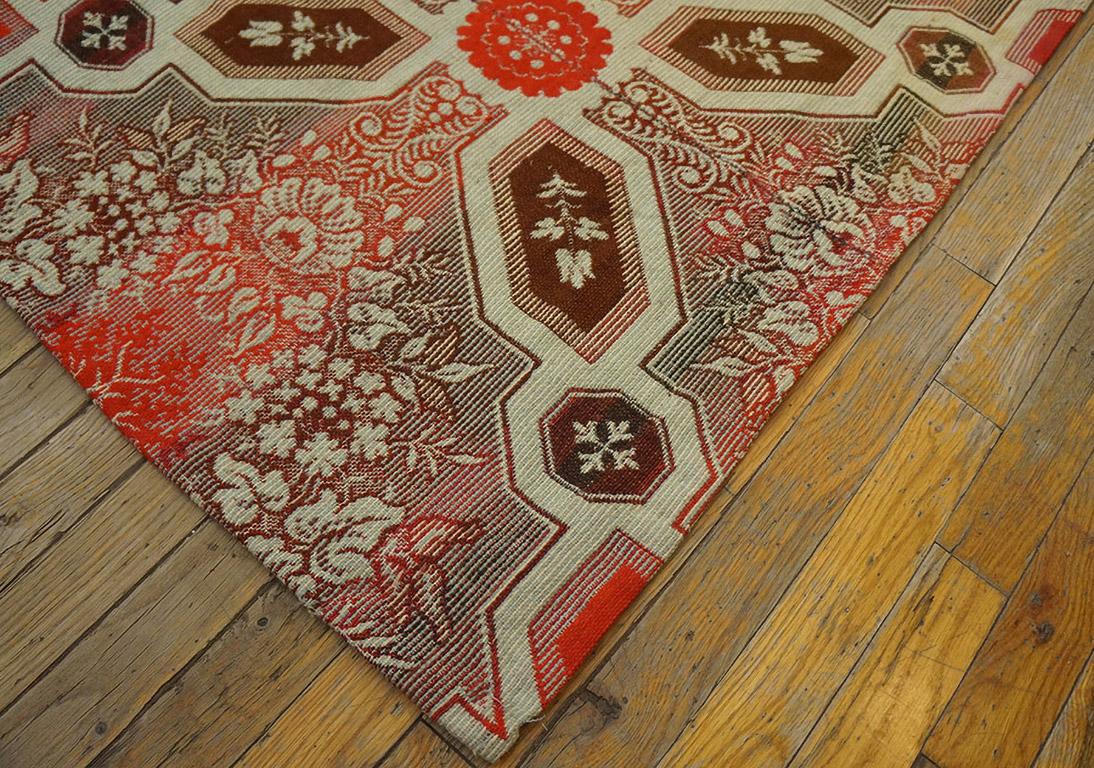 Amerikanischer Ingrain-Teppich aus der Mitte des 19. Jahrhunderts ( 3,66 m x 4,66 m)  - 381 x 406 cm ) (Wolle) im Angebot