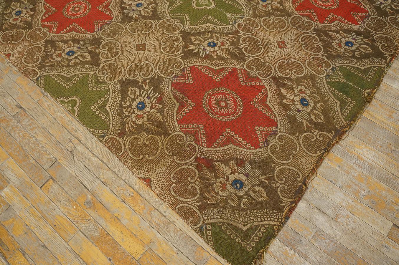 Wool Mid 19th Century American Ingrain Carpet ( 8' 2'' x 12' 9'' - 250 x 390 cm ) For Sale
