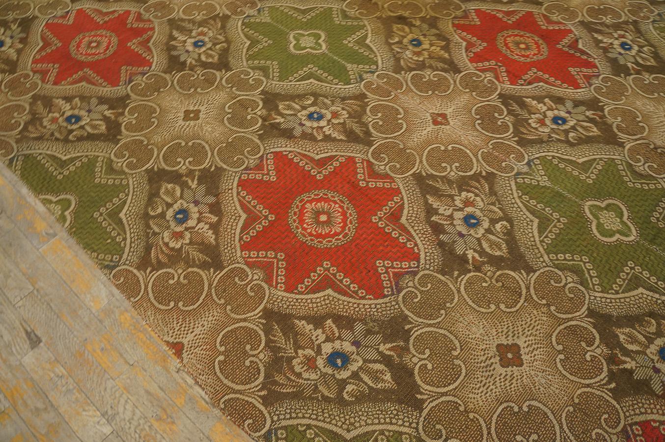 Mid 19th Century American Ingrain Carpet ( 8' 2'' x 12' 9'' - 250 x 390 cm ) For Sale 1