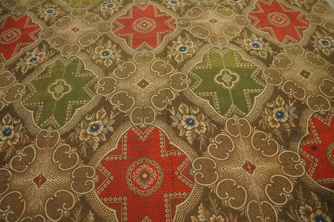 Mid 19th Century American Ingrain Carpet ( 8' 2'' x 12' 9'' - 250 x 390 cm ) For Sale 3
