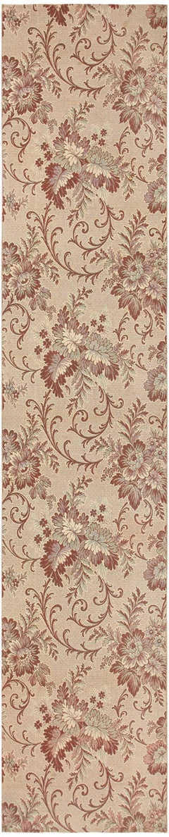 Antique American Ingrain Runner Rug 3' x 14'8"