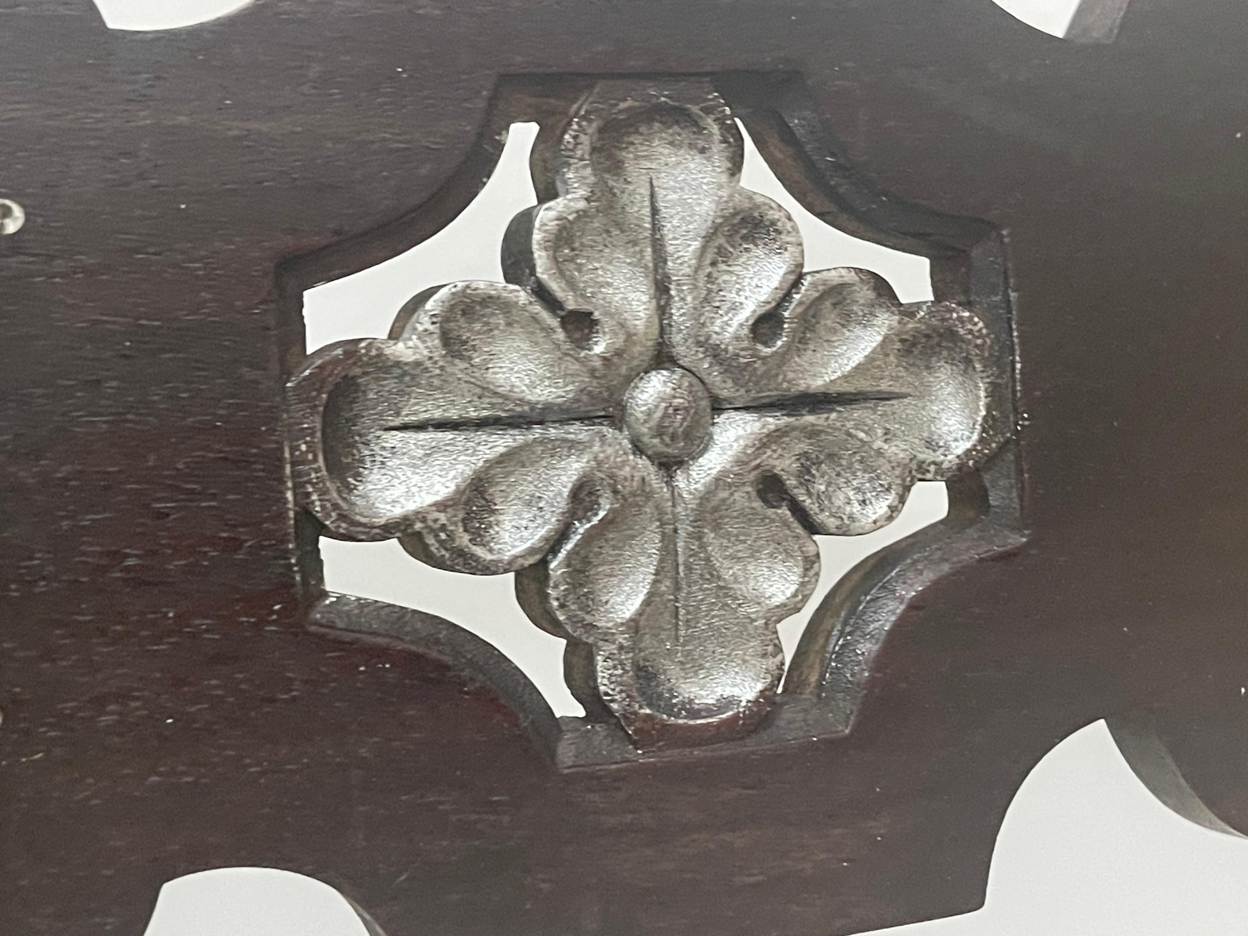 Antique American Jacobean Chair with Lambskin For Sale 3