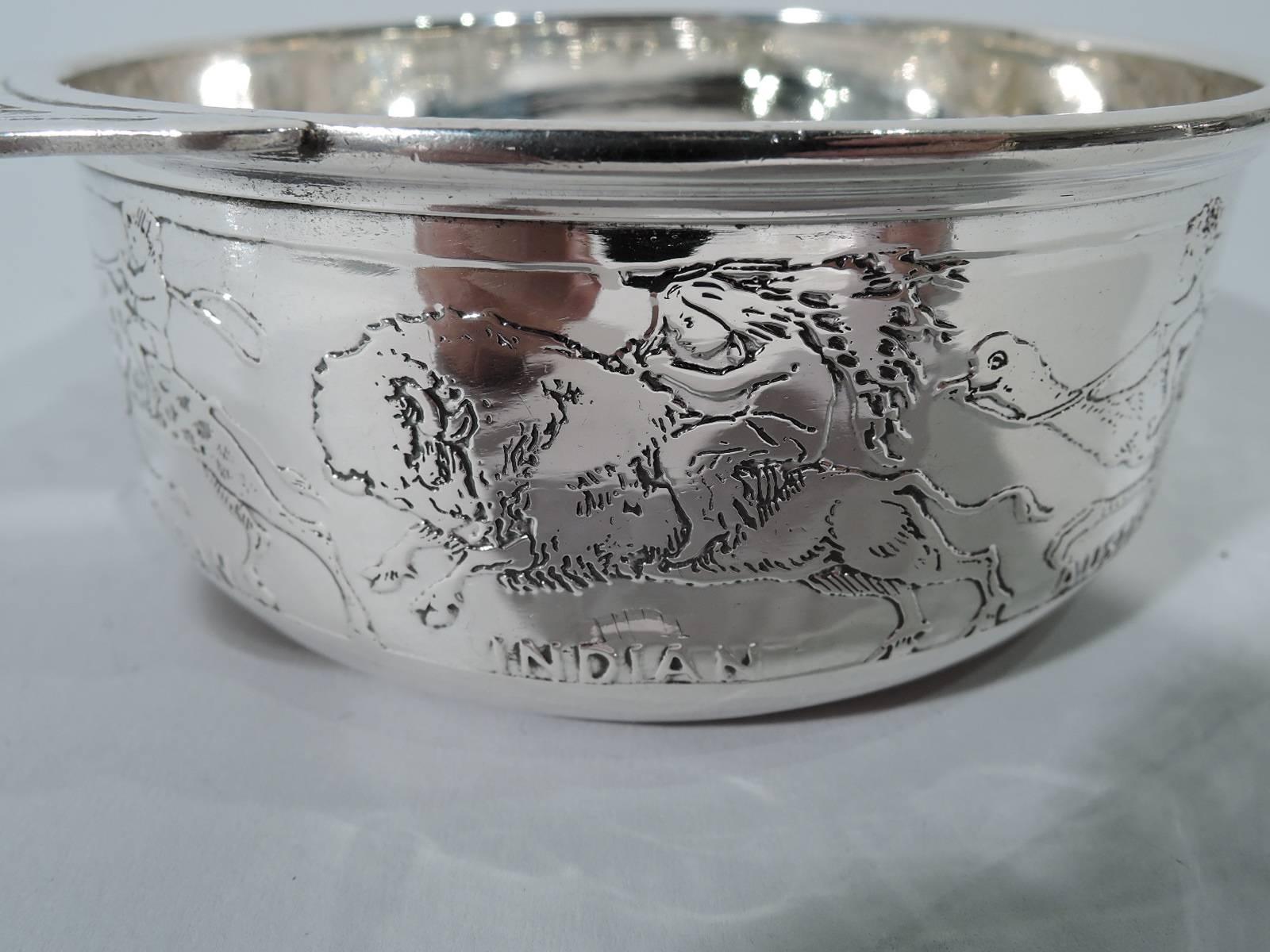 Antique American Kerr Sterling Silver Children of the World Porringer 2