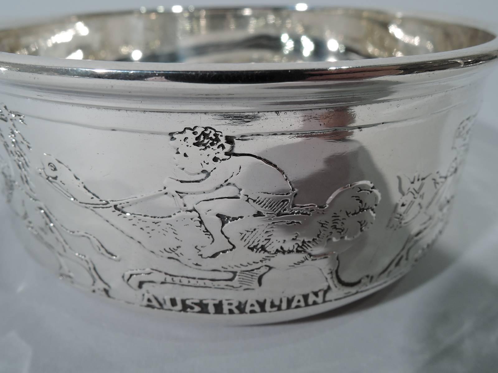 Antique American Kerr Sterling Silver Children of the World Porringer 3