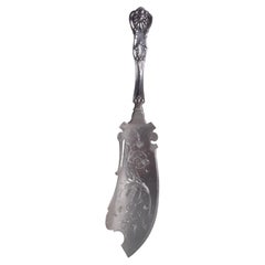 Antique American King Sterling Silver Fish Slice with Aesthetic Blade