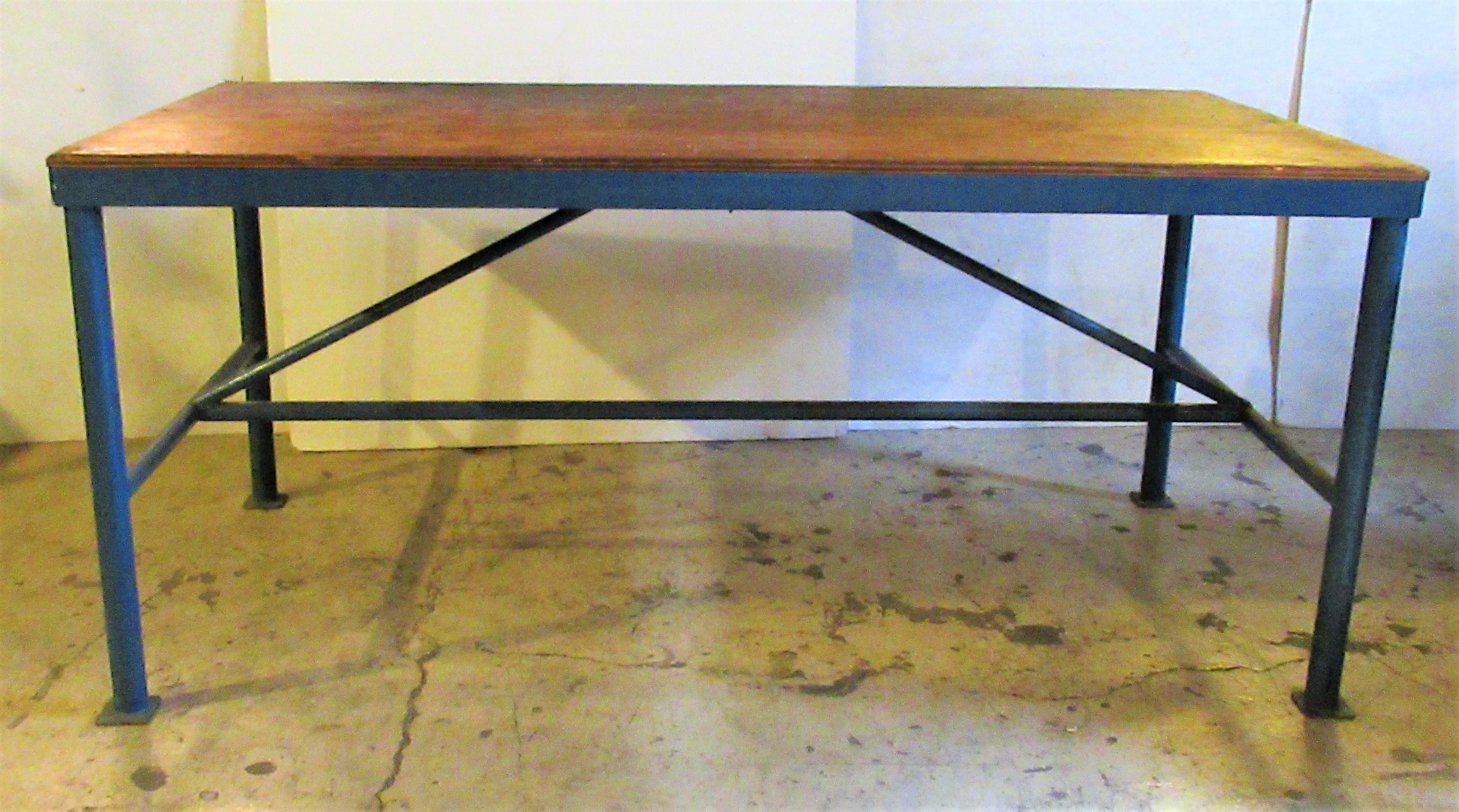 Antique American Industrial Work Table 5