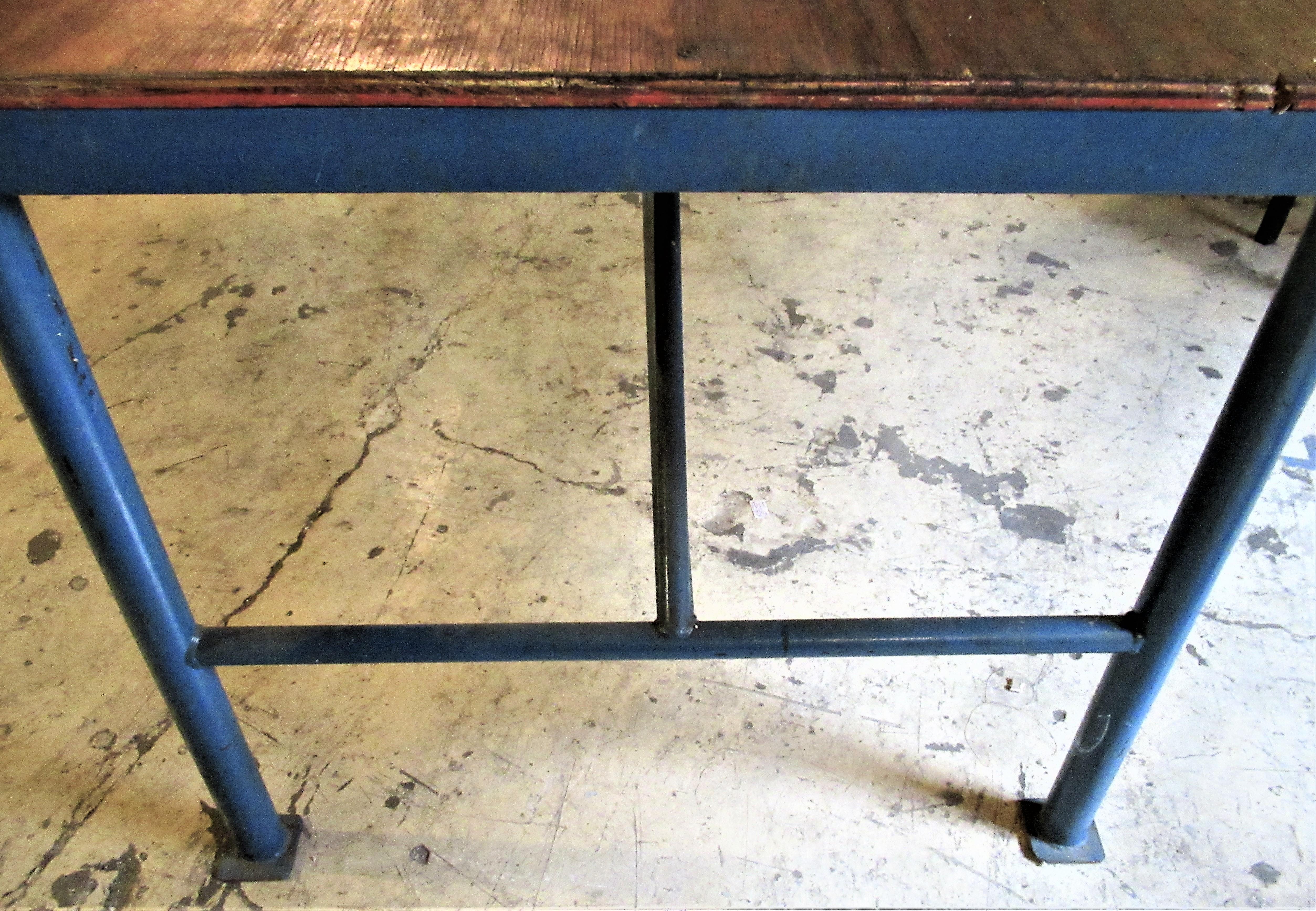 20th Century Antique American Industrial Work Table