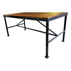 Antique American Industrial Work Table