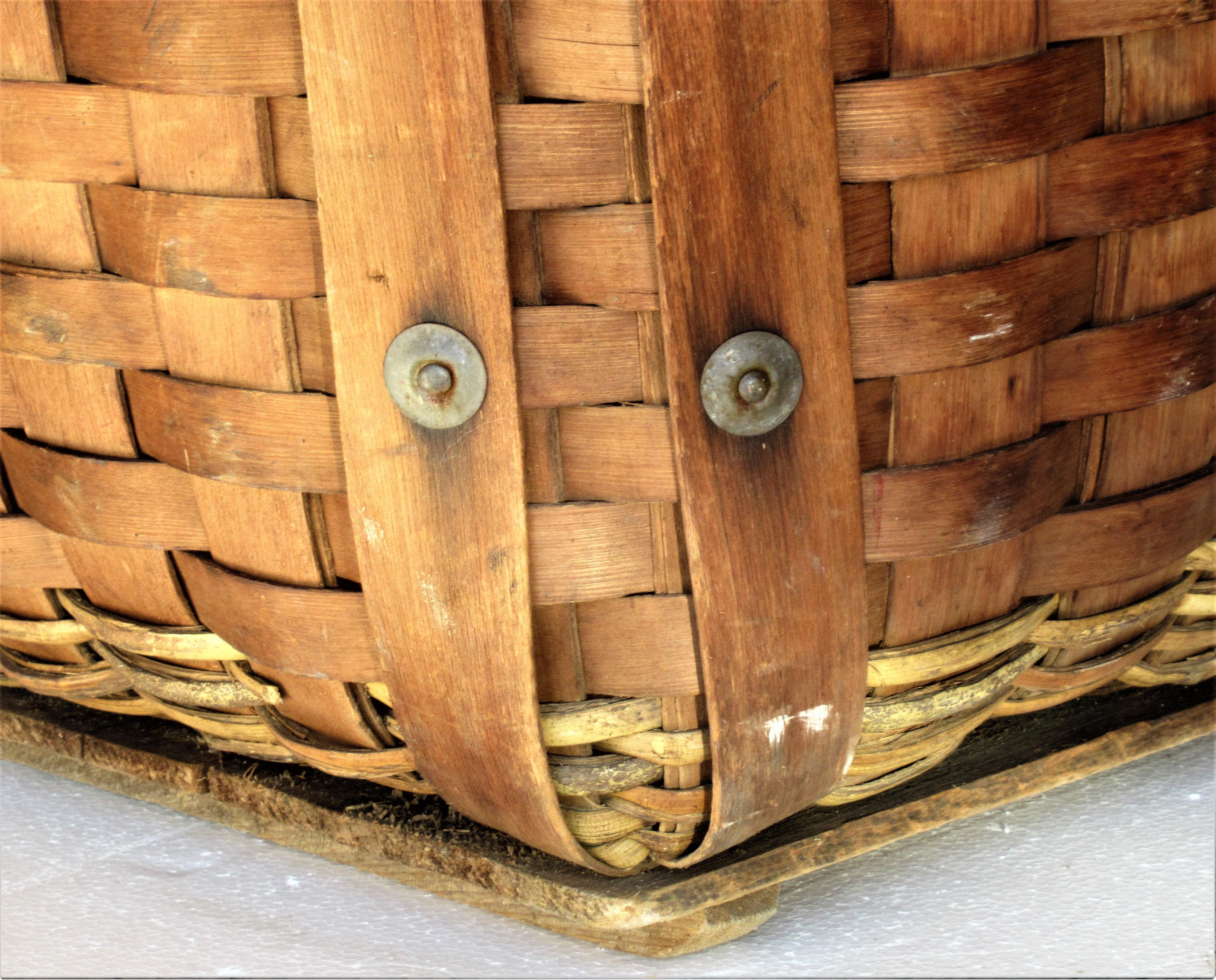 dark brown bushel basket