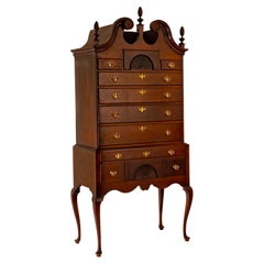 Antique American Mahogany Highboy Chest on Stand Salem Massachusetts, 1760