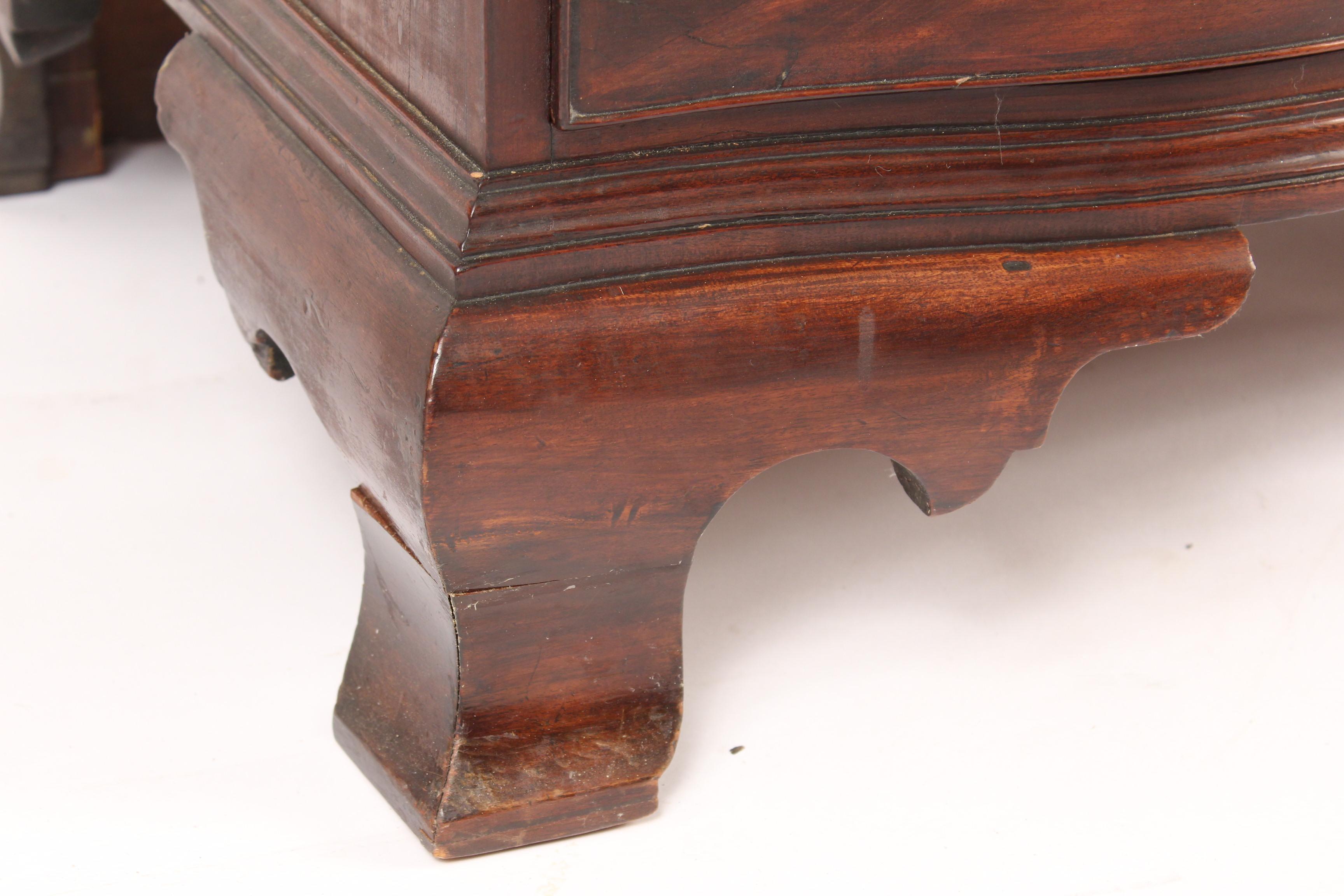 Antique American Mahogany Oxbow Front Slant Top Desk 1